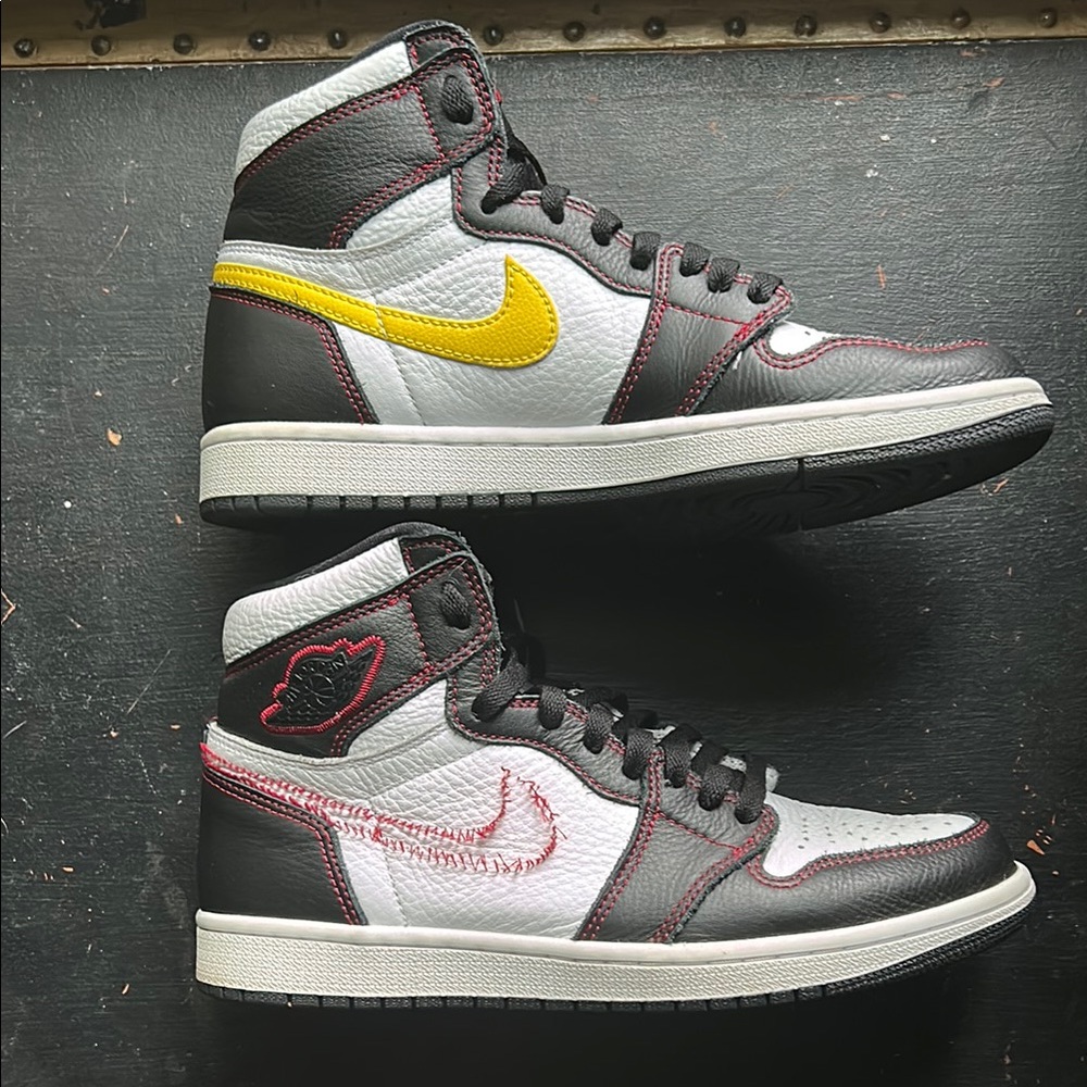 Jordan Black and White High-Top Sneakers